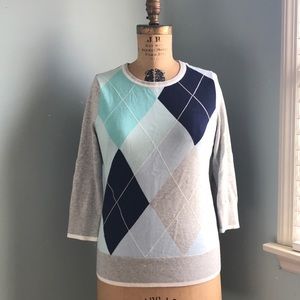 Land’s End Argyle Sweater Sz 6-8